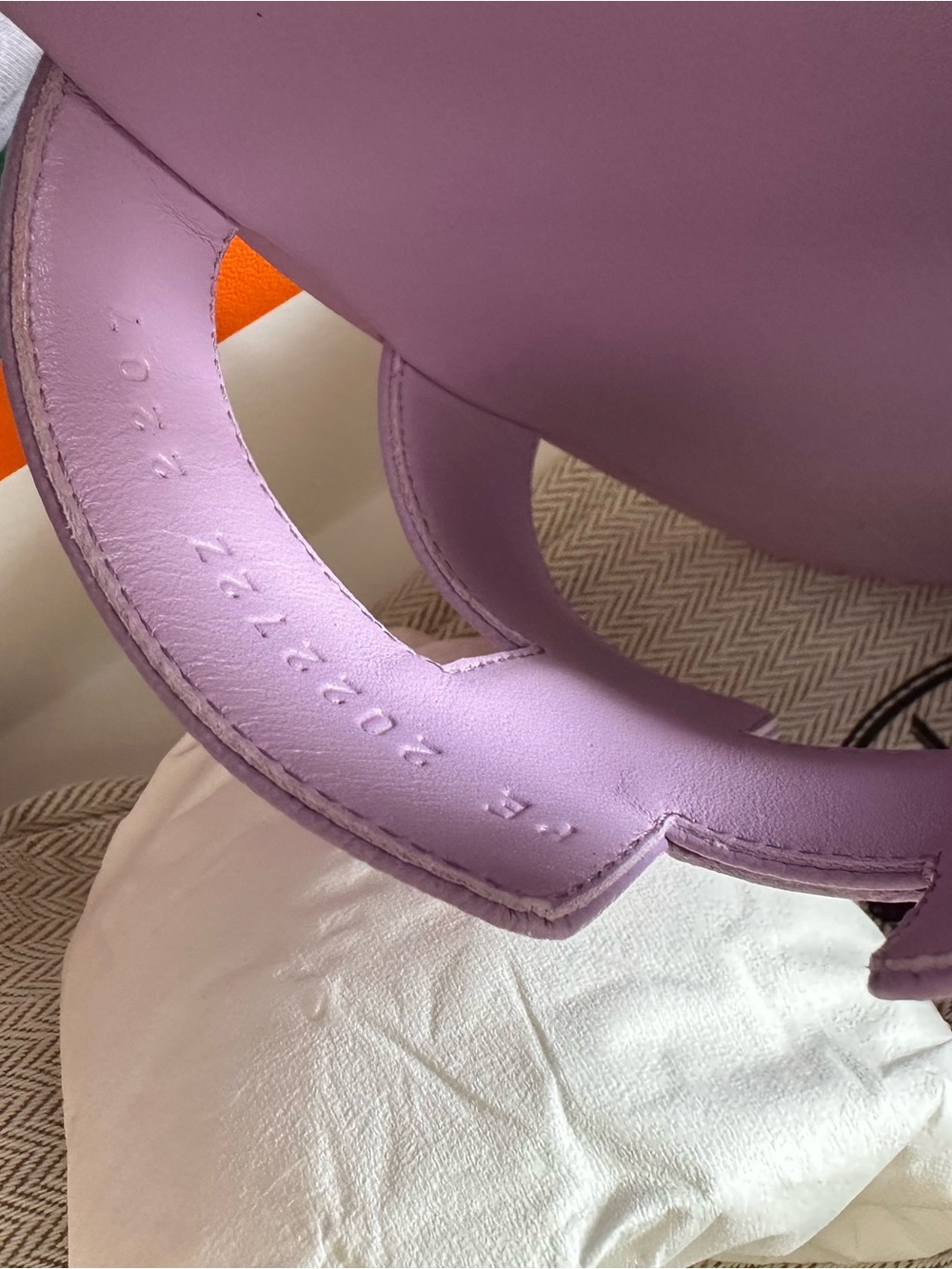 Hermes Lilac Oran Slide Sandals - Picture 6 of 9
